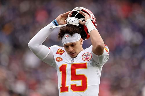 Patrick Mahomes at AFC championship - Kansas City Chiefs vs. Baltimore Ravens