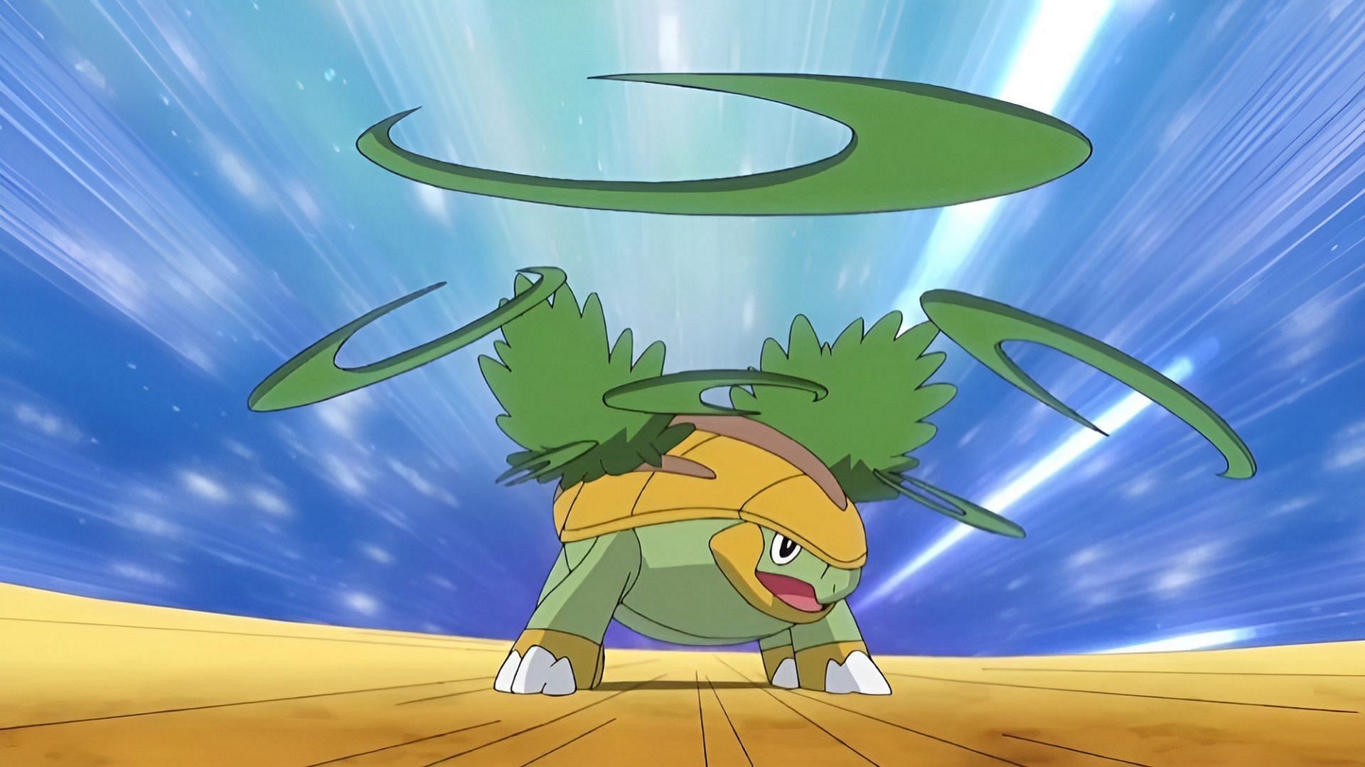 Ash&#039;s Grotle in the anime (Image via The Pokemon Company)