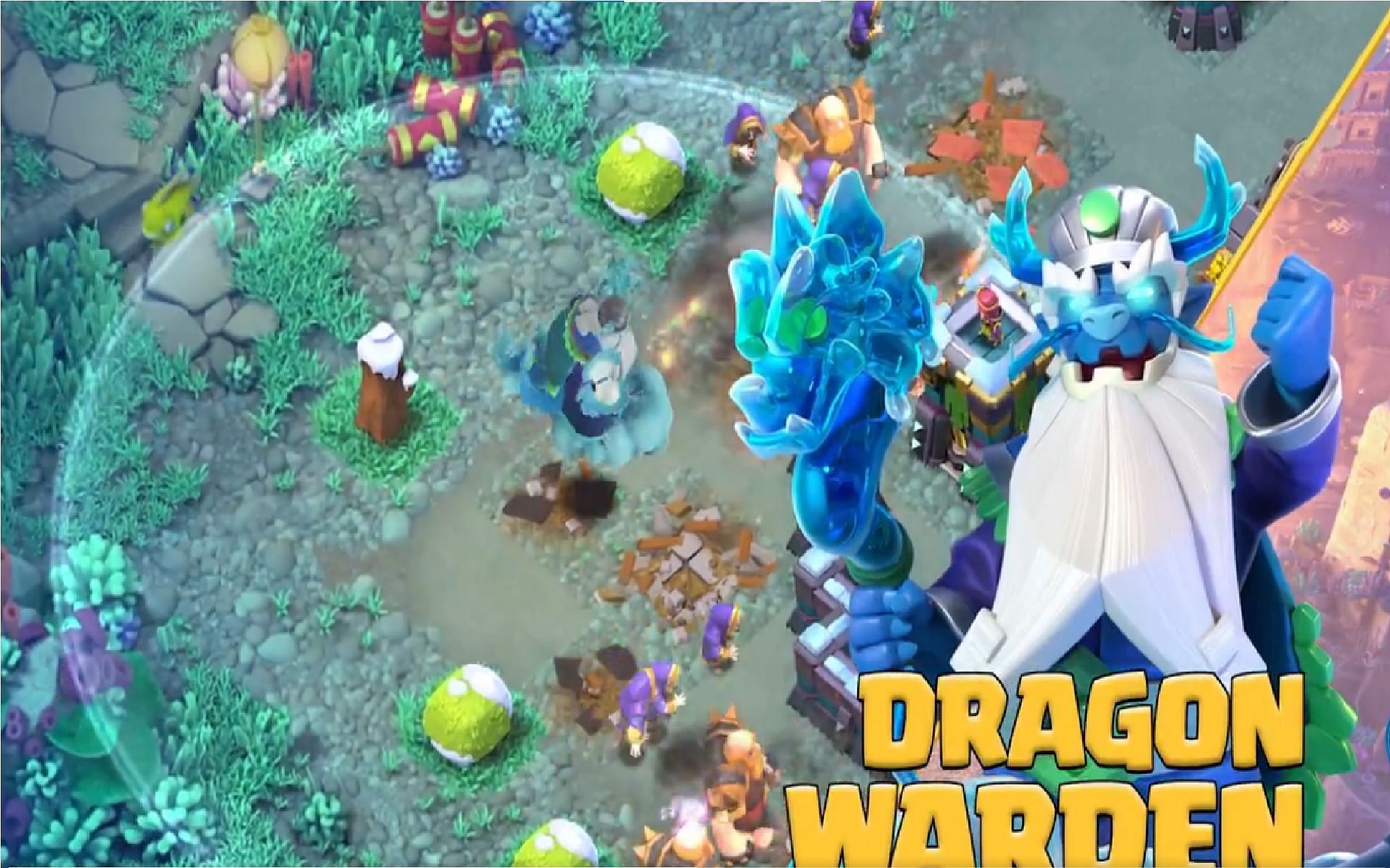 Dragon Warden skin for Grand Warden in Clash of Clans Lunar New Year update (Image via Supercell)