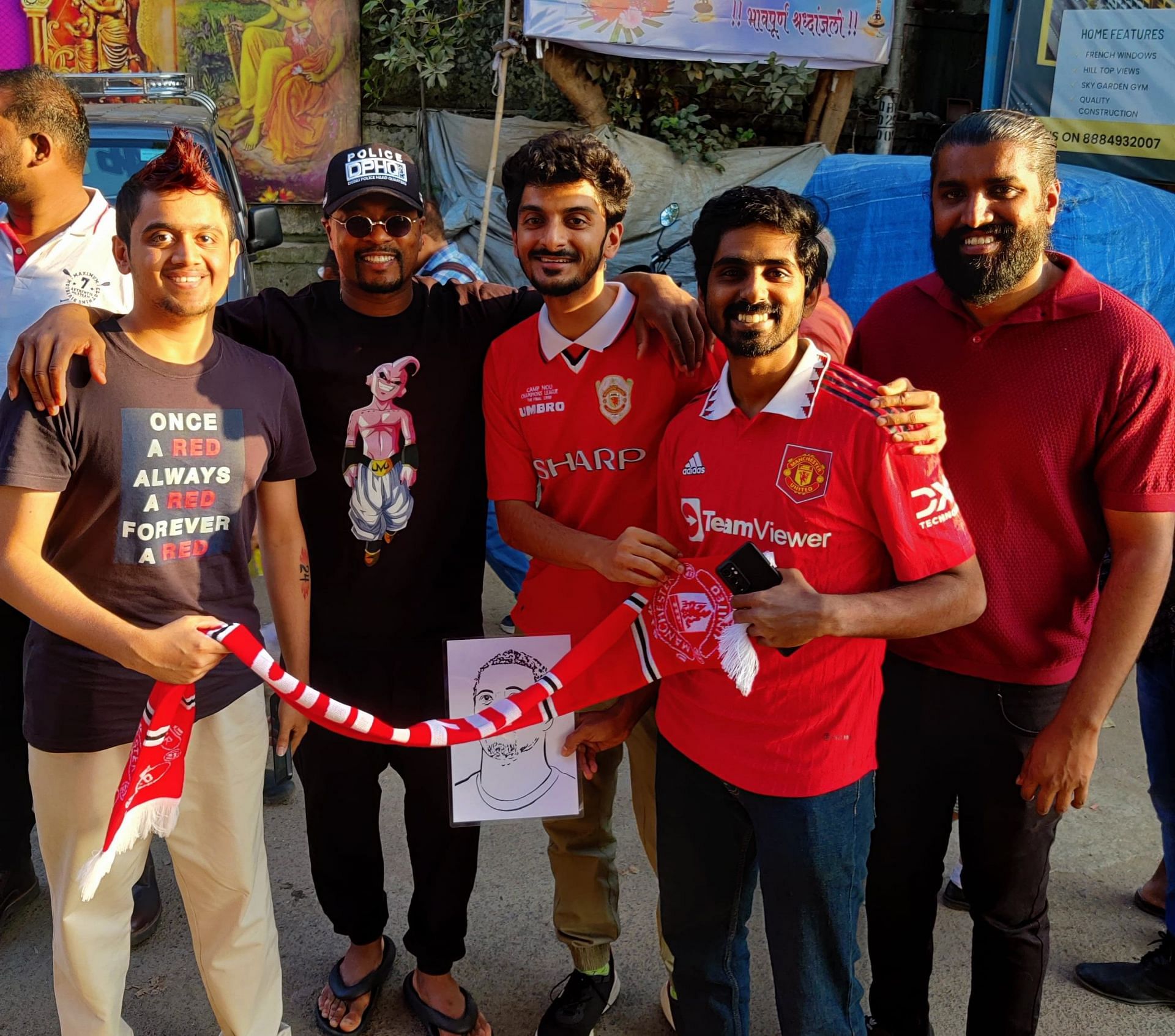Patrice Evra meeting Manchester United fans in Mumbai