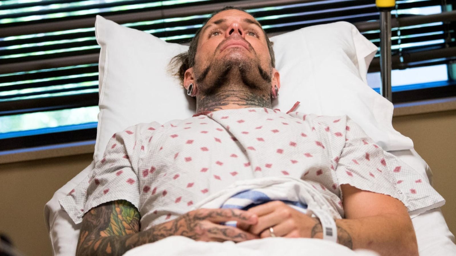 Jeff hardy seemingly injured on AEW Rampage [Image via WWE website]