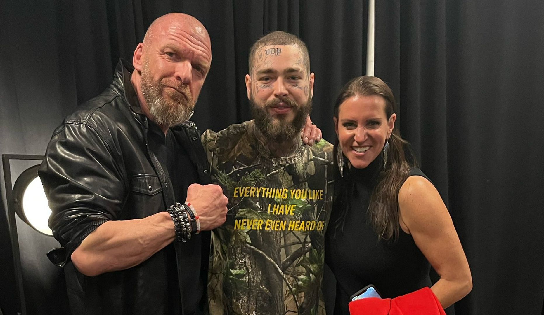 WWE CCO Triple H, Post Malone &amp; Stephanie McMahon 