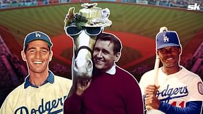 WATCH: Golden Globe winner Mister Ed the talking horse's sliding skills amaze Dodgers legends Sandy Koufax & Willie Davis