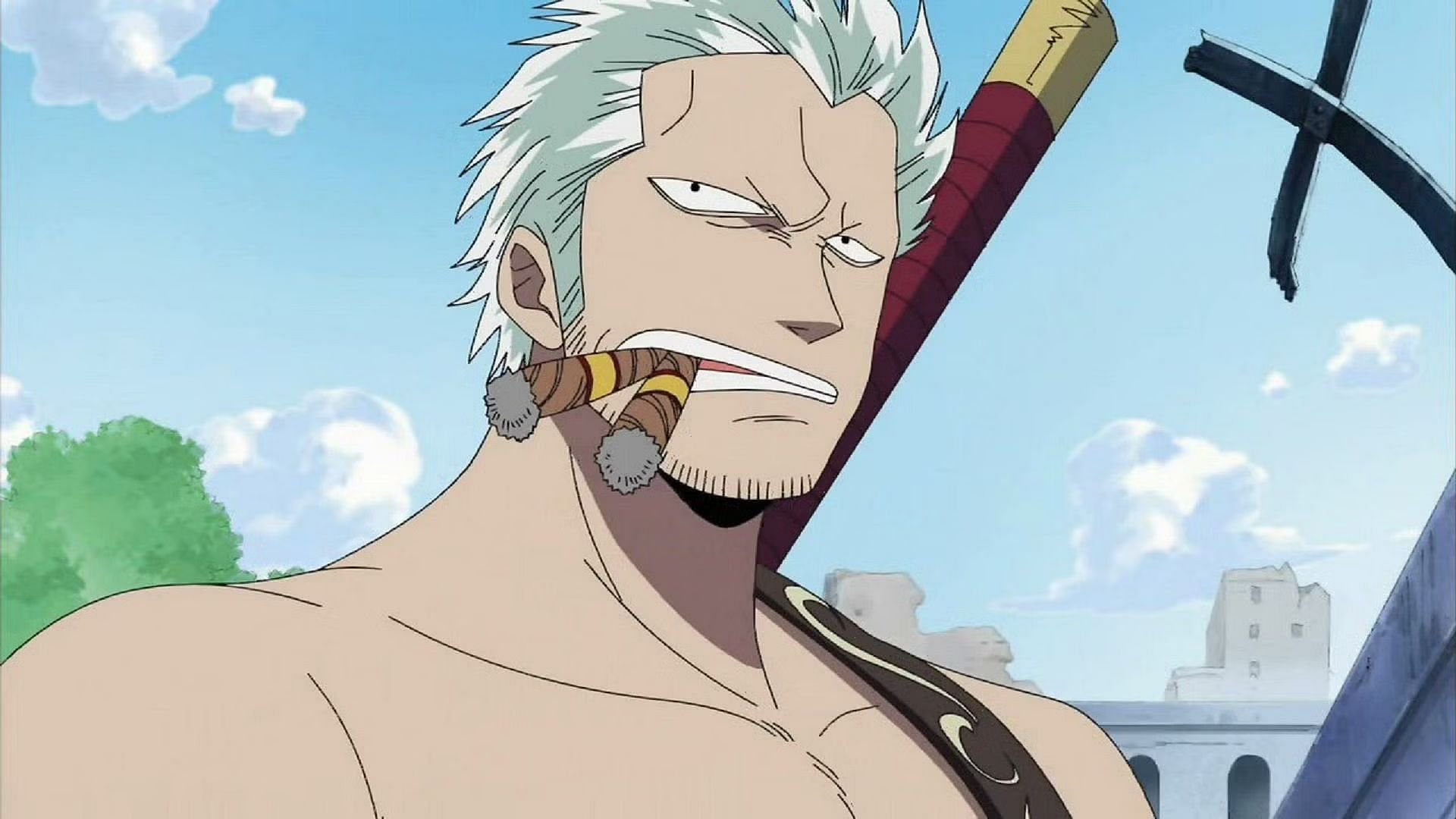 Smoker as shown in the One Piece anime (Image via Toei)