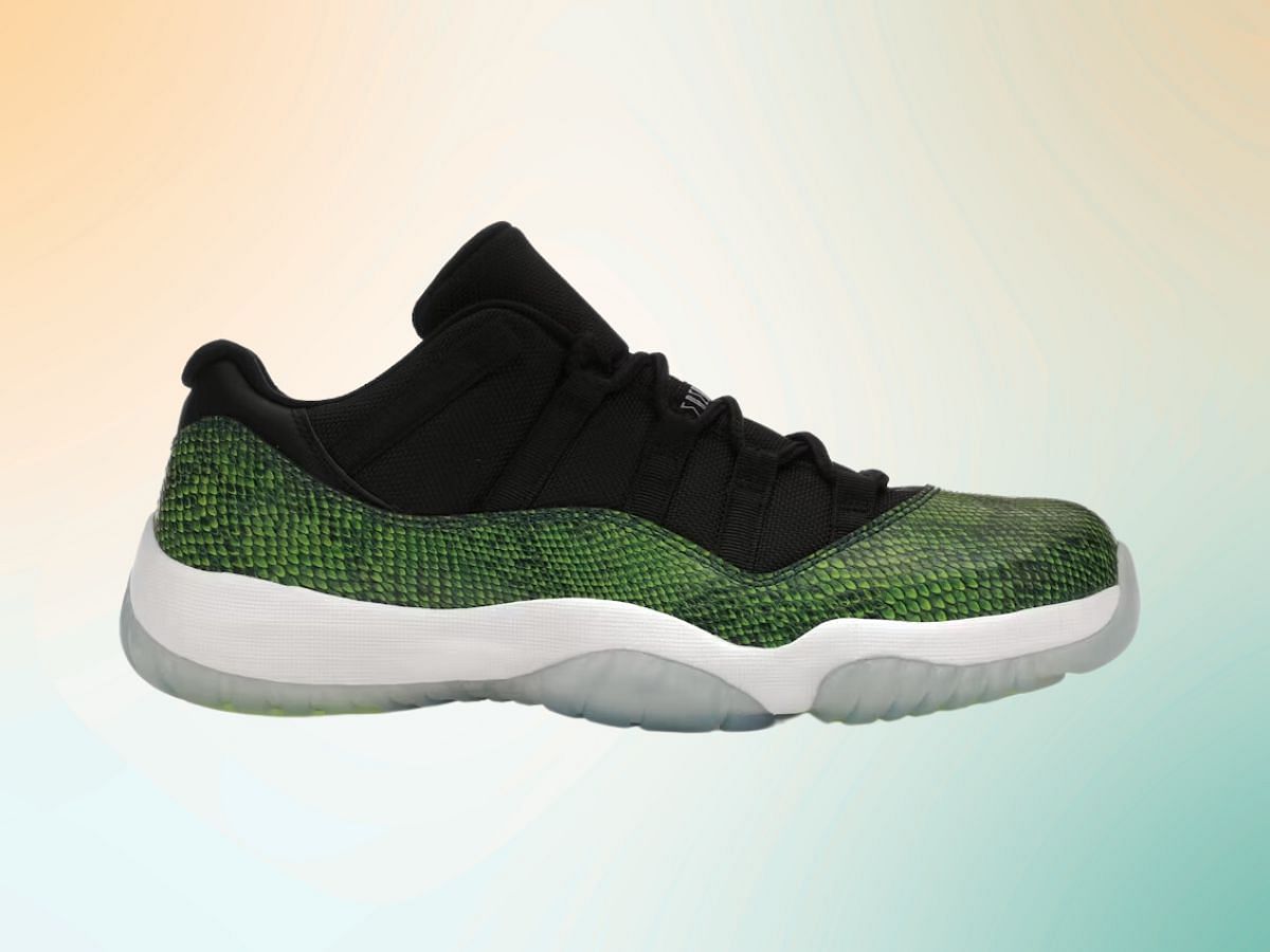 The Jordan 11 &quot;Green snakeskin&quot; (Image via StockX)