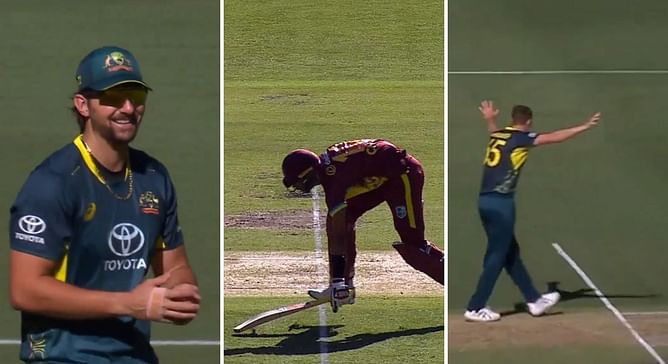 [Watch] Lesson learned as Australian players come up with huge appeal during AUS vs WI 3rd T20I