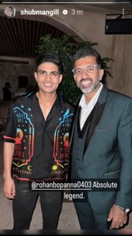 Shubman Gill's latest Instagram story.