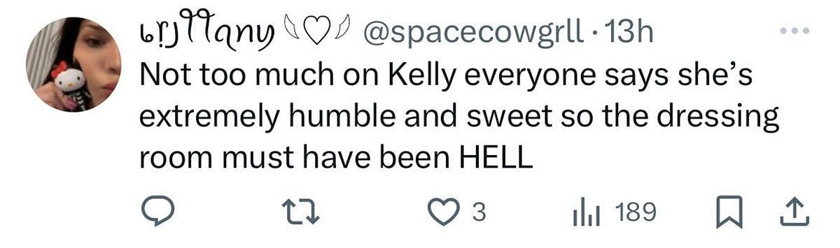 A user agrees with Kelly Rowland (image via X/@spacecowgrll)