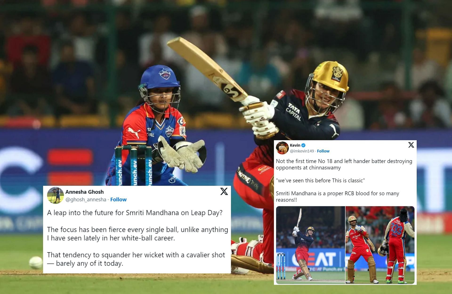 Fans applaud Smriti Mandhana for her aggressive knock on Thursday night. 