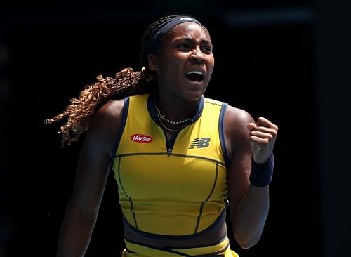 Coco Gauff pictured at the 2024 Australian Open