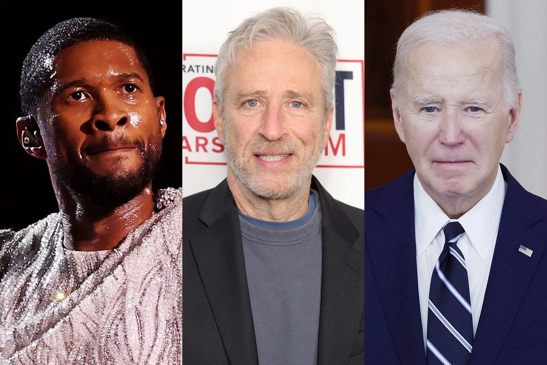 Usher catches strays from Jon Stewart as Daily Show host compares Joe Biden to Super Bowl halftime show