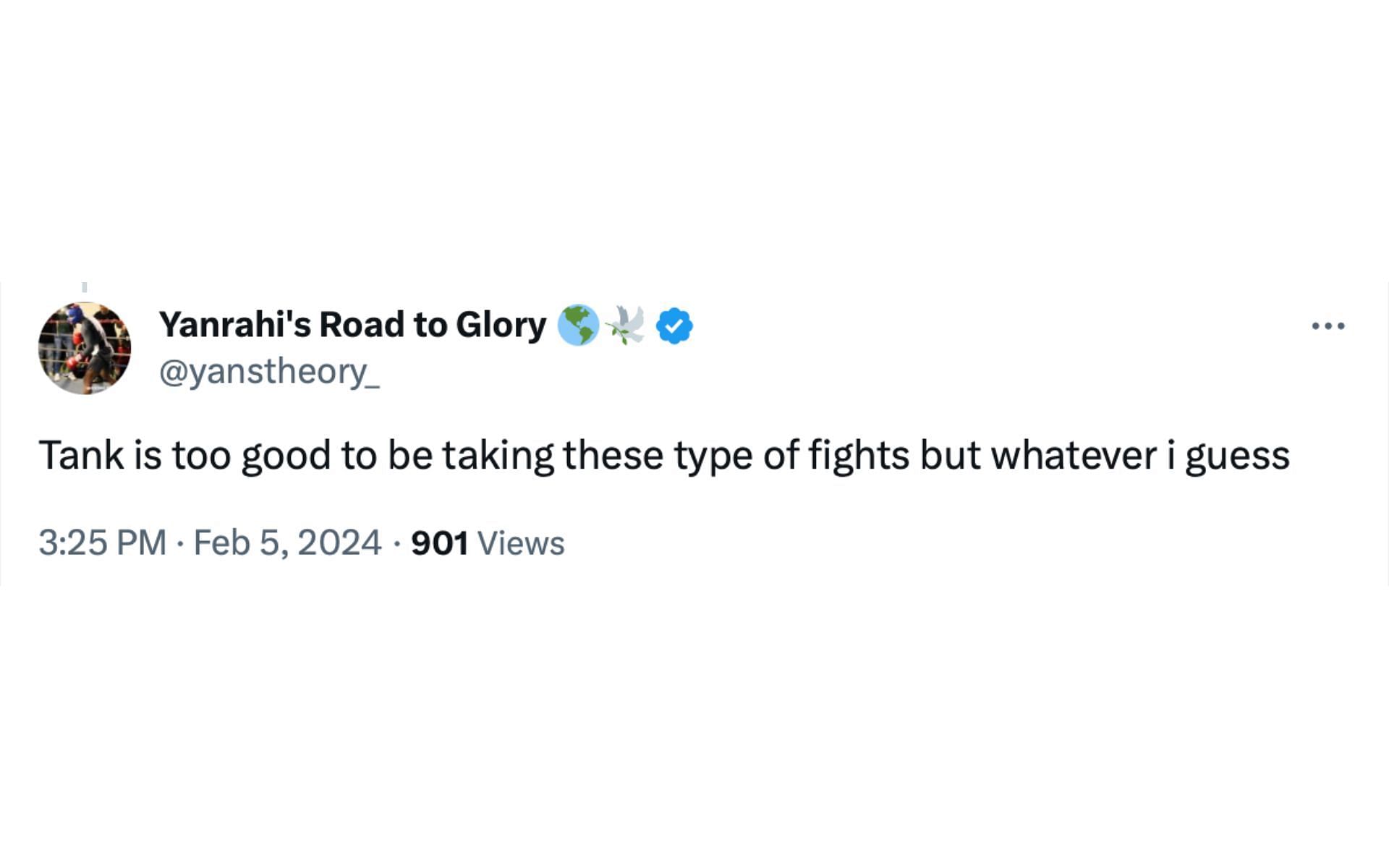 Fan reaction to Gervonta Davis response to Conor Benn [via @michaelbensonn on X]