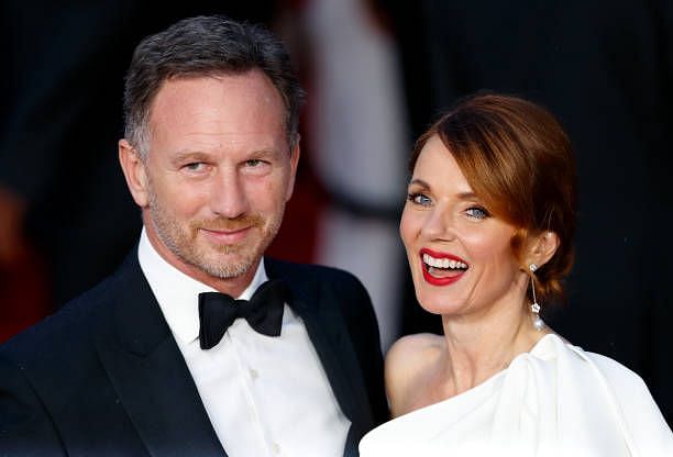 Christian Horner with wife Geri Halliwell