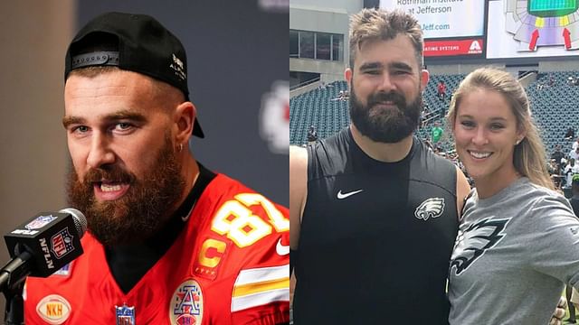 Will Jason Kelce and wife Kylie come to support Travis Kelce at Super ...