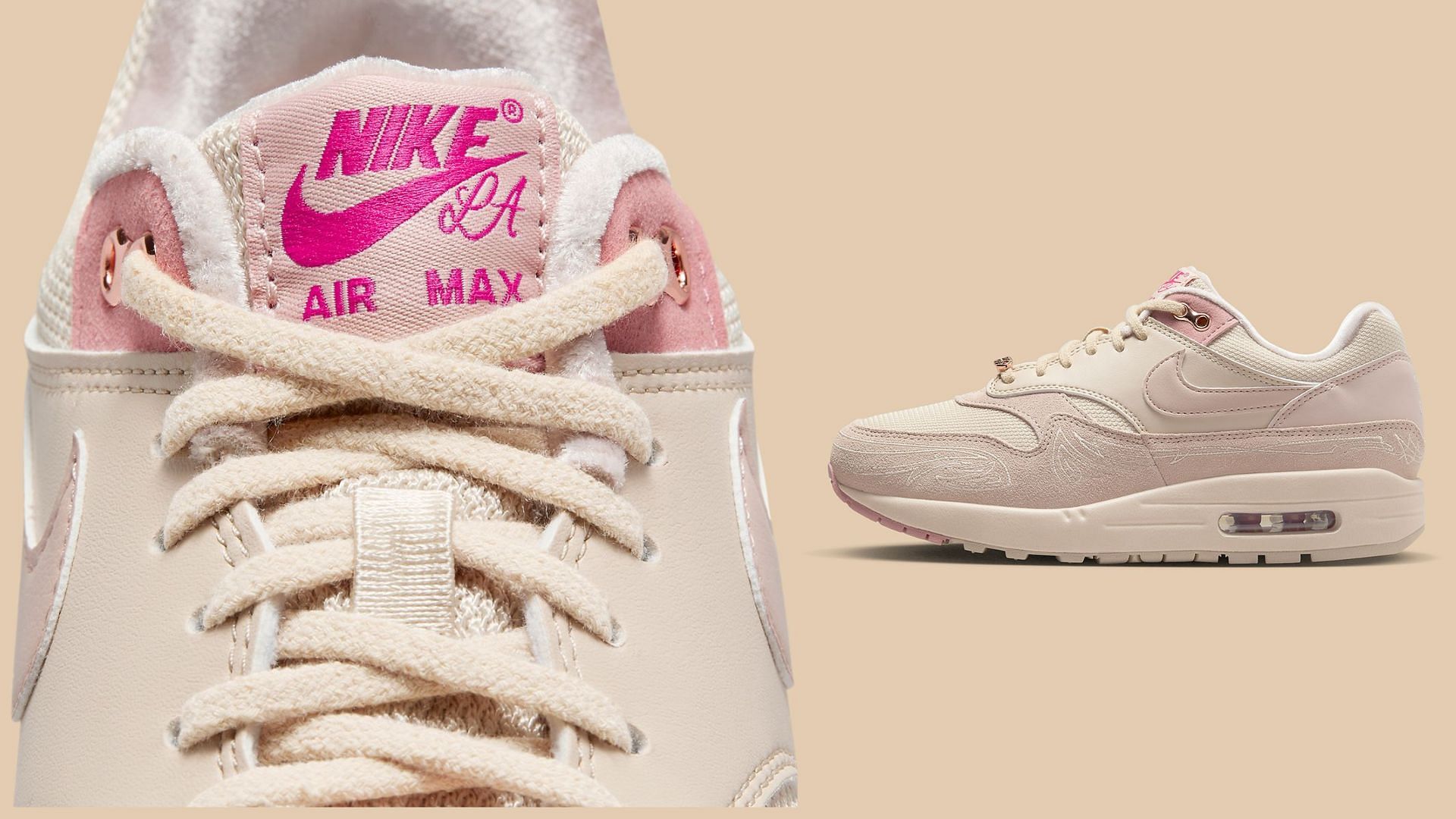 Serena Williams Design Crew x Nike Air Max 1 sneakers (Image via YouTube/@ragnoupdates)