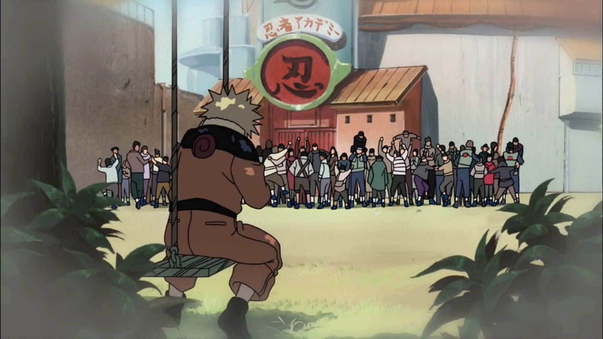 Naruto sitting alone at the Ninja Academy (Image via Studio Pierrot)