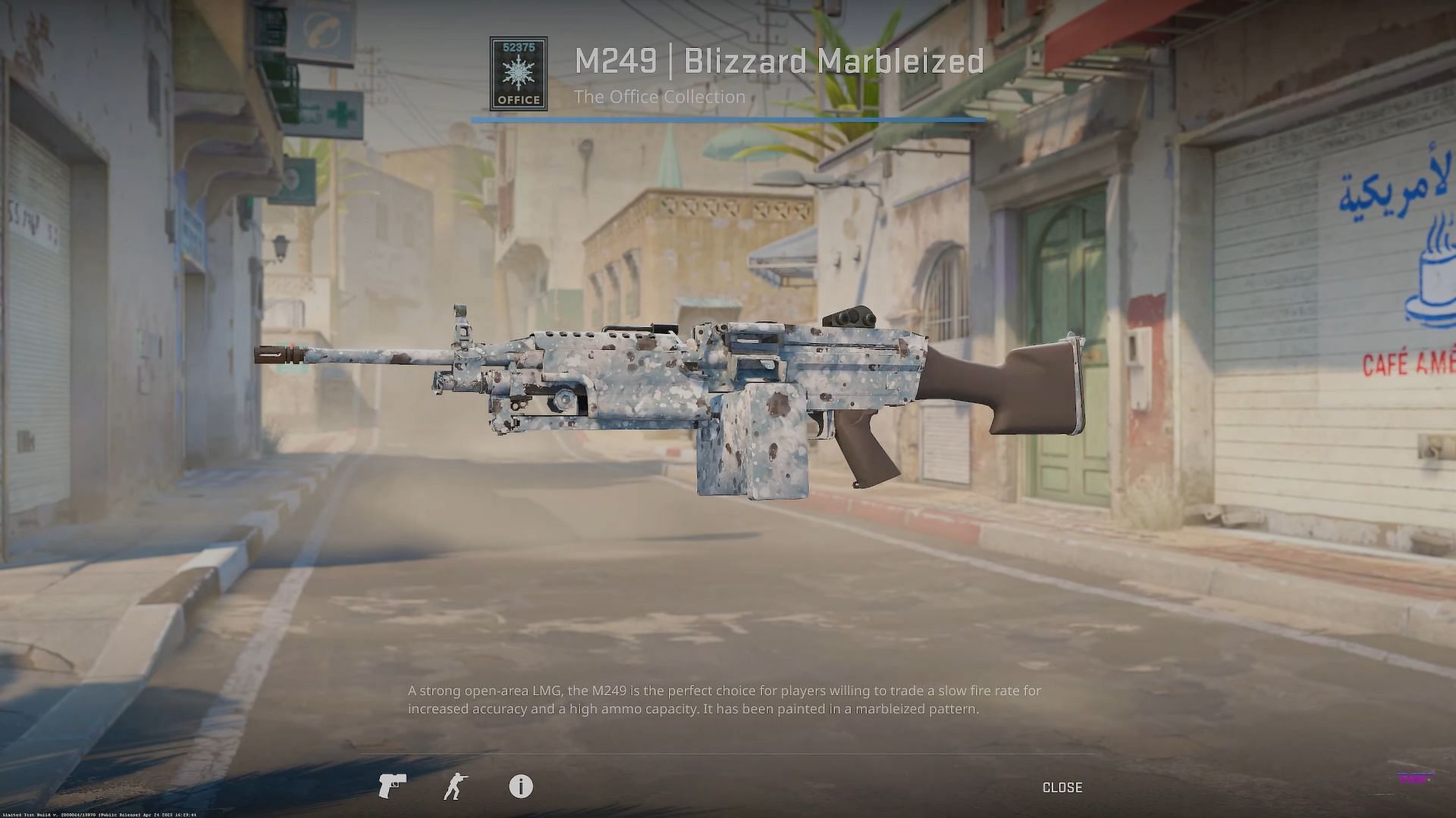 M249 Blizzard Marbleized (Image via Valve || YouTube/covernant)