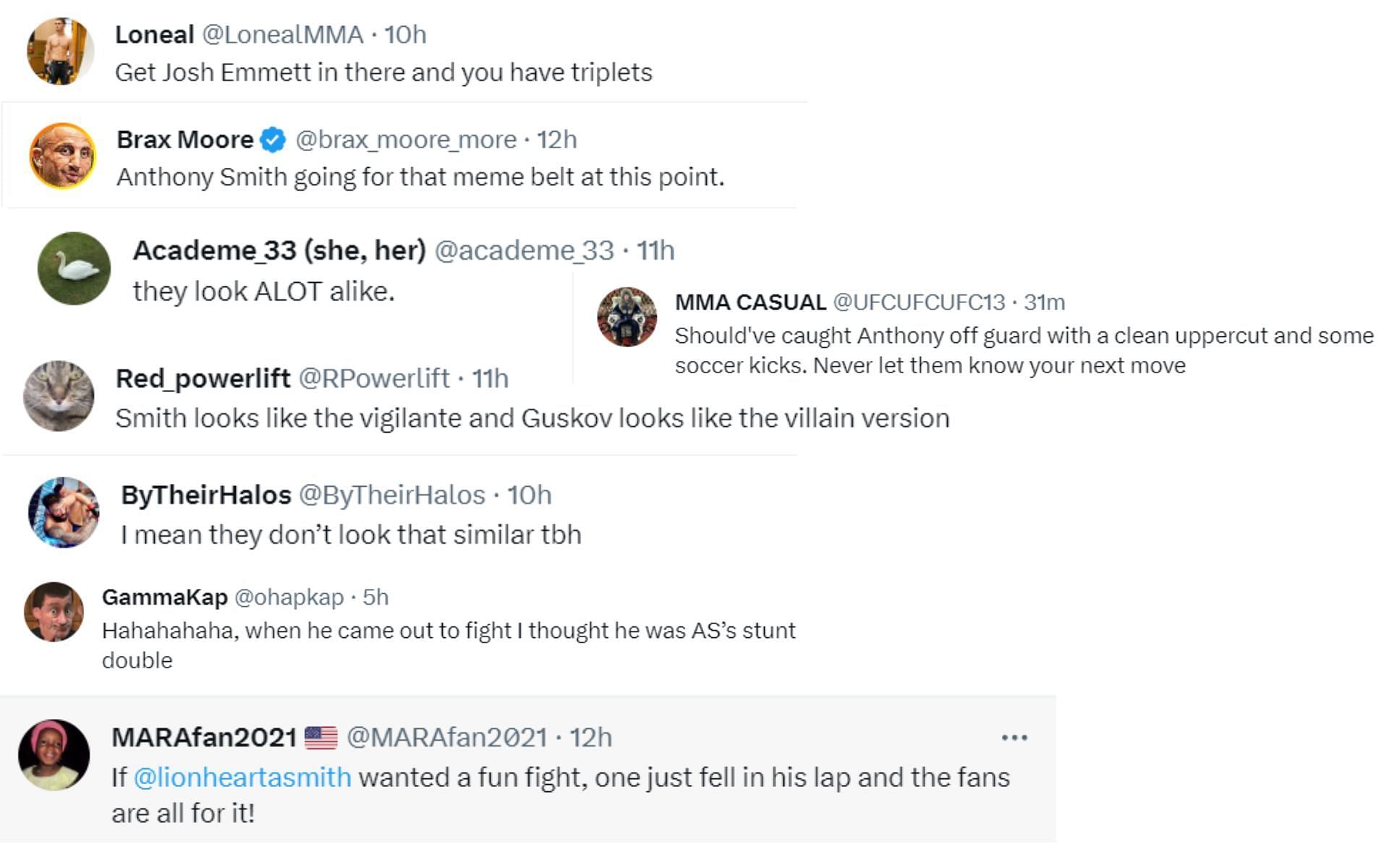 Screenshot of fan reactions to MMA Orbit&#039;s post on X