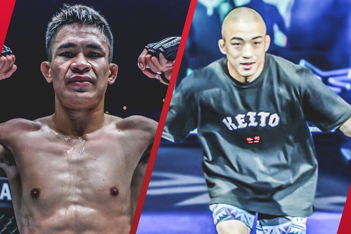 Jeremy Miado (L) is impressed with Keito Yamakita&rsquo;s (R) fighting techniques. -- Photo by ONE Championship