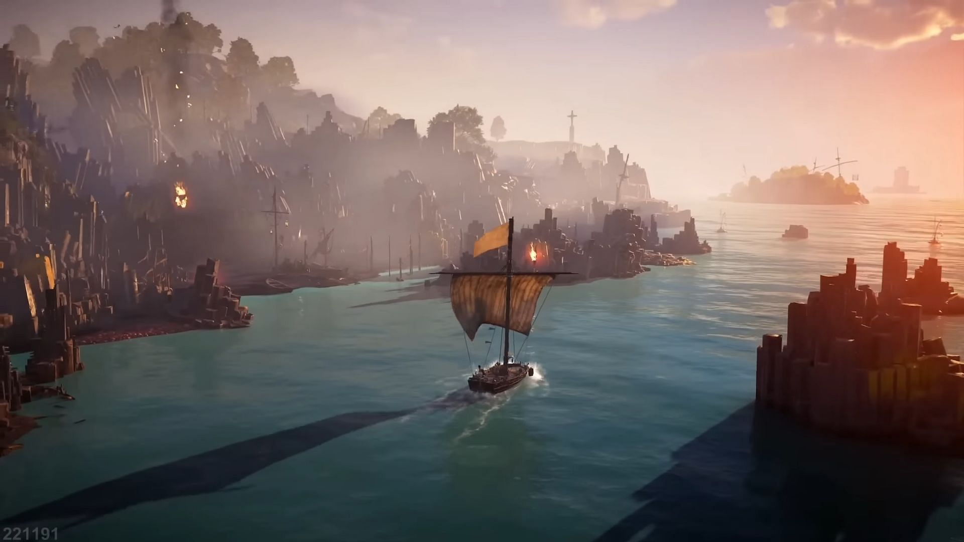 Dhow is the only extra small ship. (Image via Ubisoft || Banished Souls on YouTube)