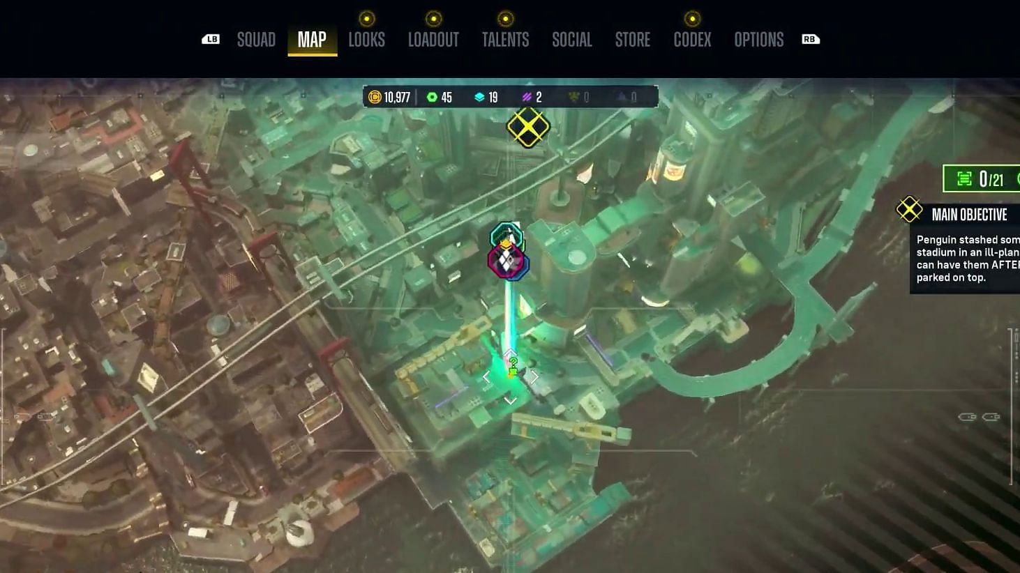 Spot #7 of Suicide Squad Kill the Justice League Riddler Trophy Locations (Image via YouTube/Pixelz)