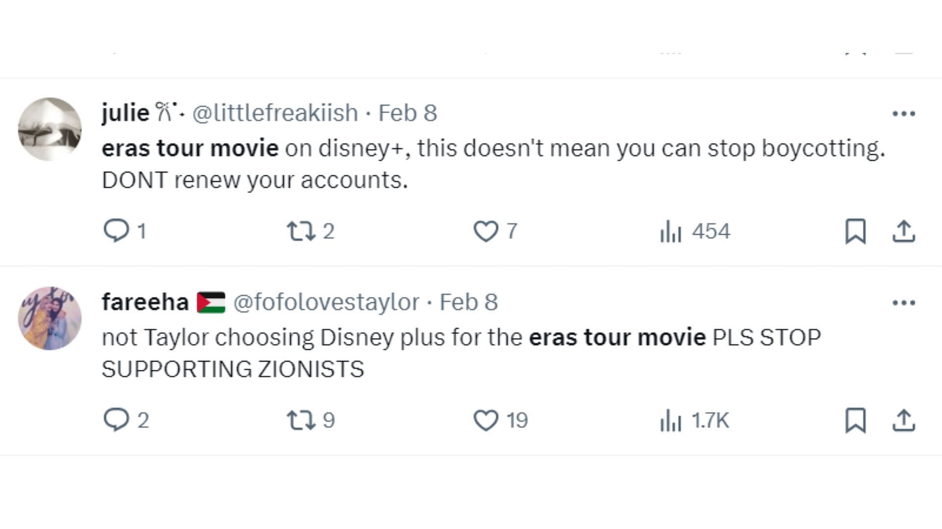 Swift fans are not taking Disney&#039;s involvement kindly (Image via X)