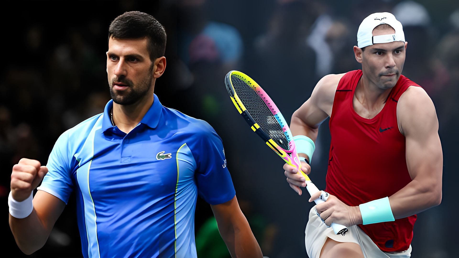 Novak Djokovic(left) and Rafael Nadal(right)