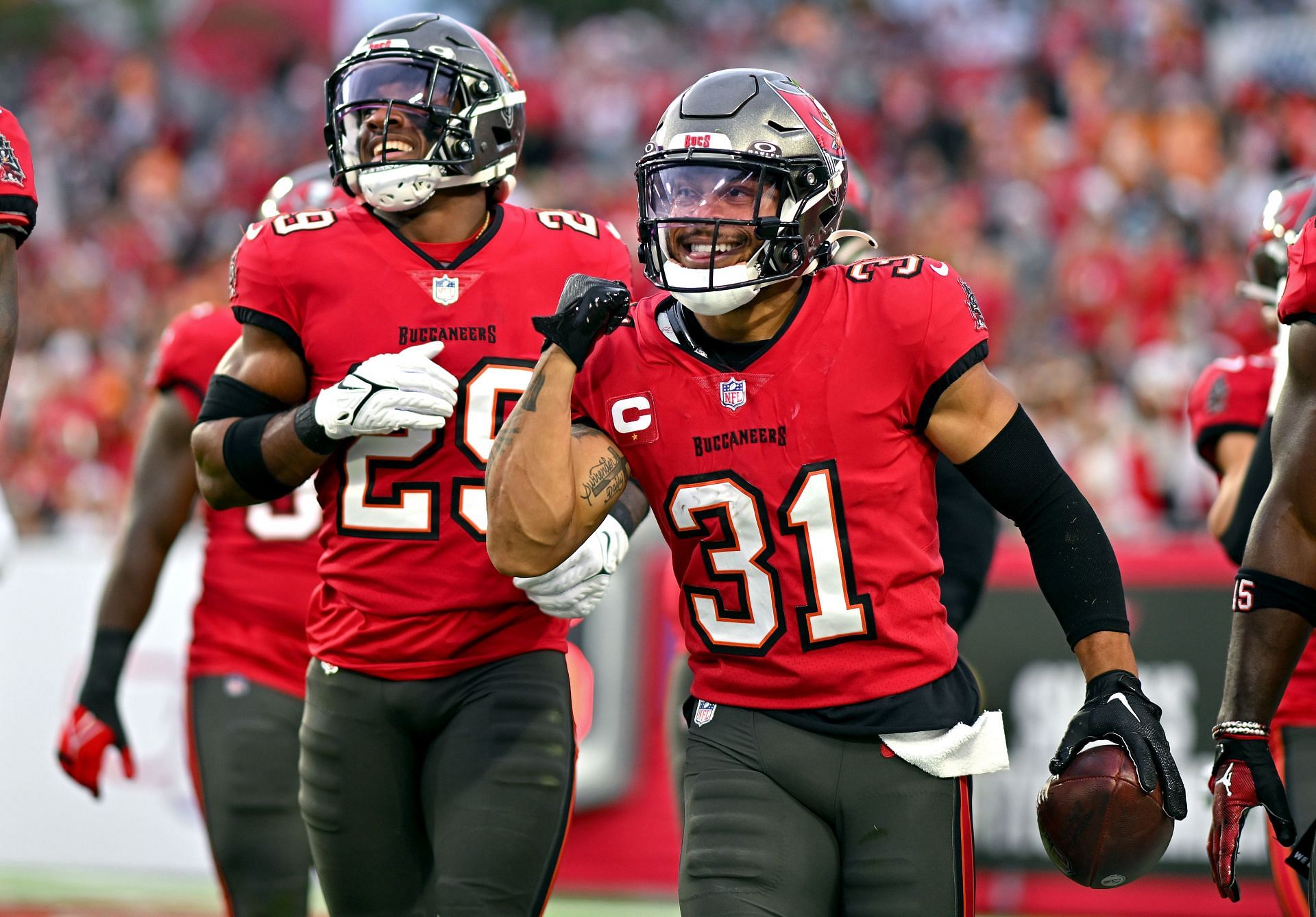 Antoine Winfield Jr. against the Jacksonville Jaguars v Tampa Bay Buccaneers