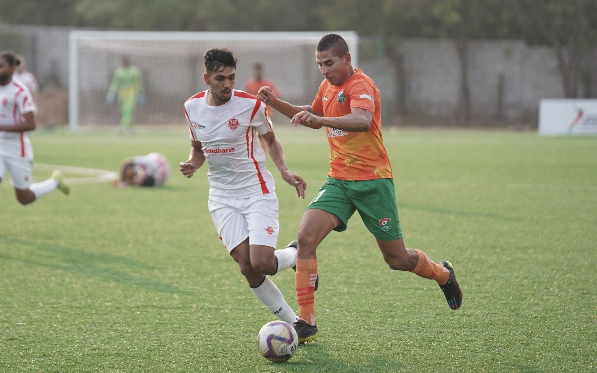 Sreenidi Deccan&#039;s David Castaneda in action on Sunday. [AIFF Media]