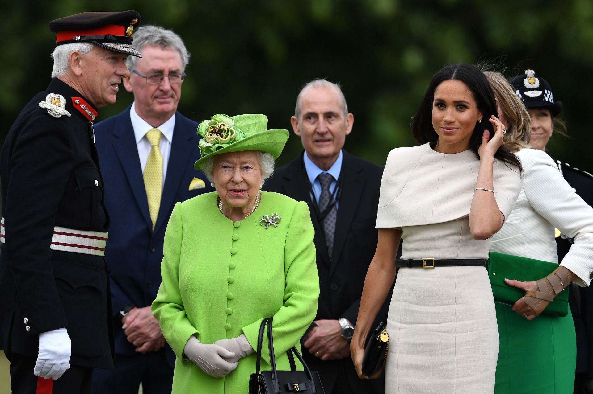 The Duchess Of Sussex Undertakes Her First Official Engagement With  Queen Elizabeth II