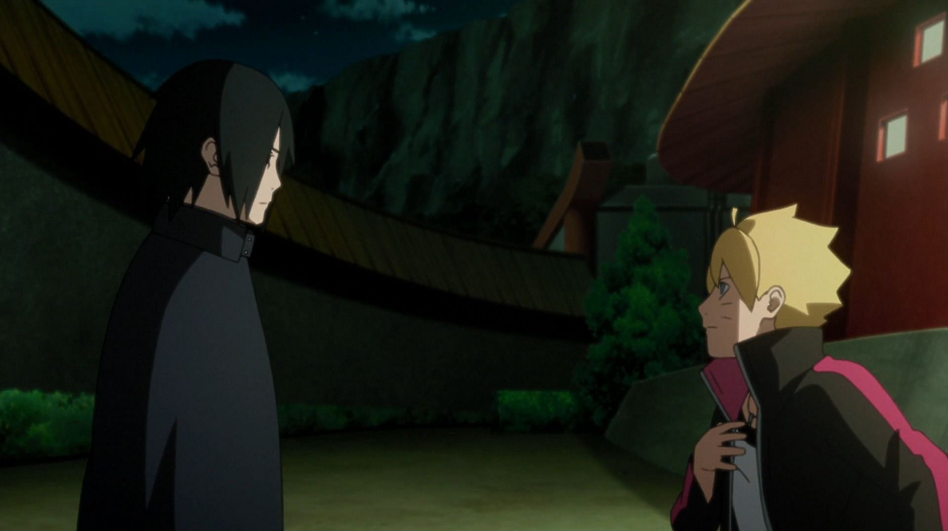 Sasuke and Boruto as seen in the anime (Image via Studio Pierrot)