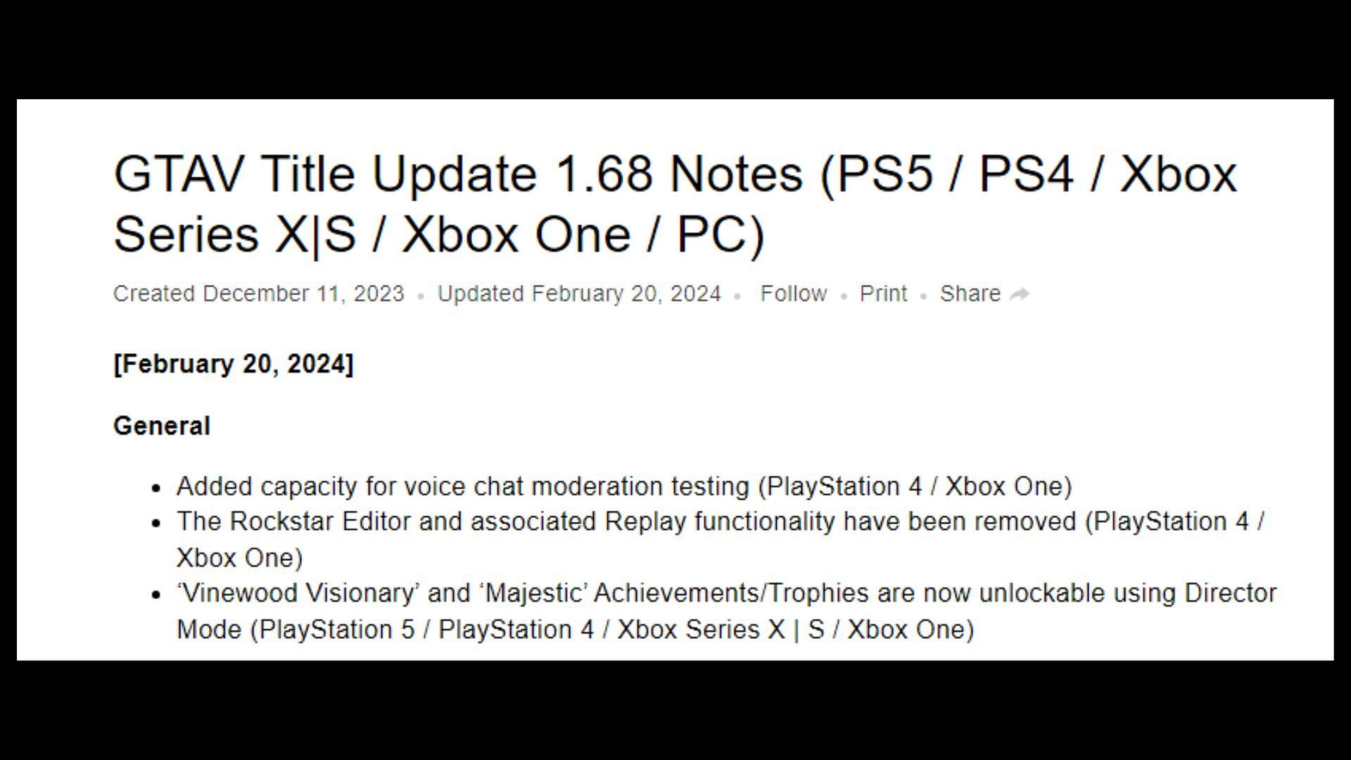 Voice Chat Moderation finally debuts on PS4 and Xbox One (Image via Rockstar Games)
