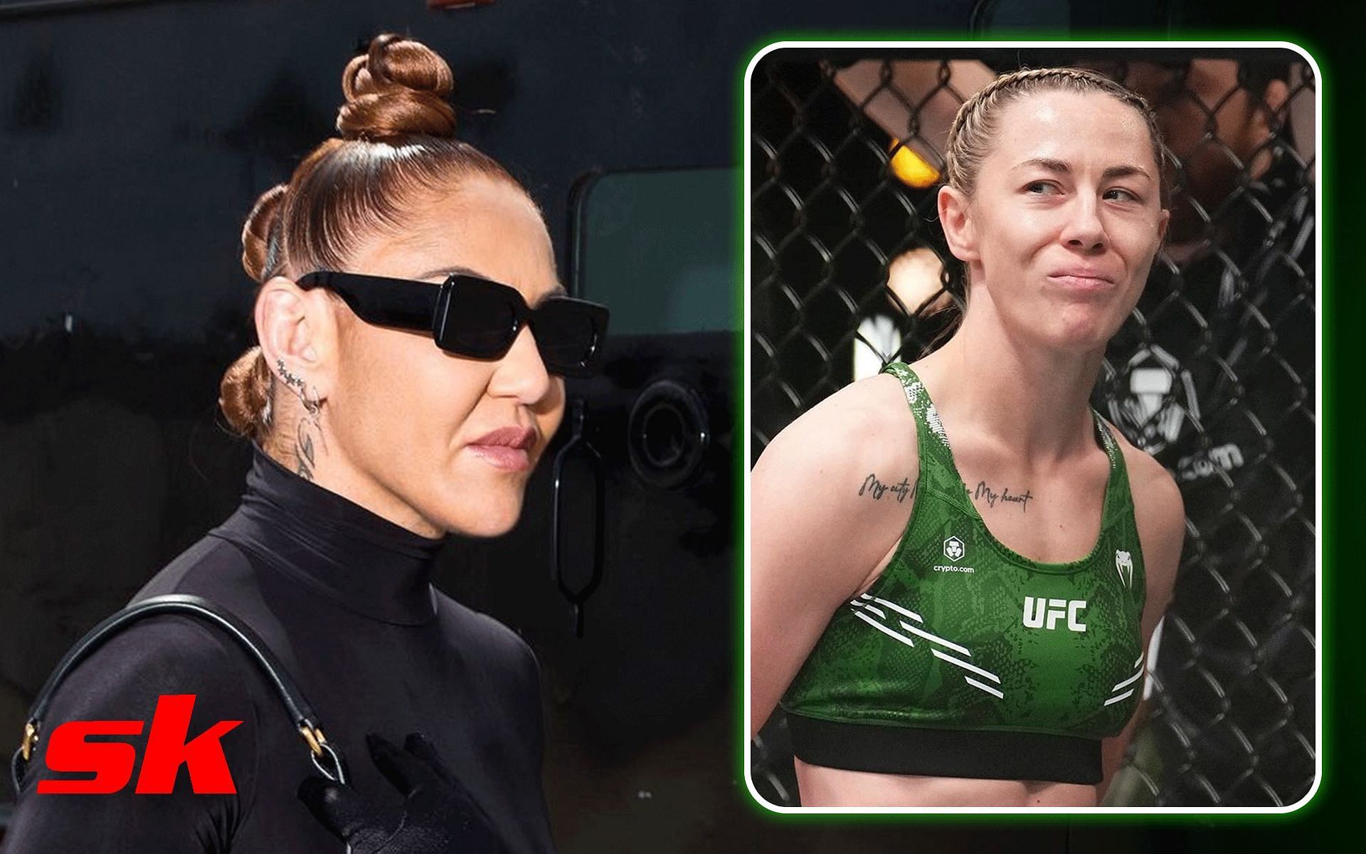 Cris Cyborg (left) foresees a bright future for Molly McCann (right) [Images courtesy: @criscyborg and @meatballmolly on Instagram]