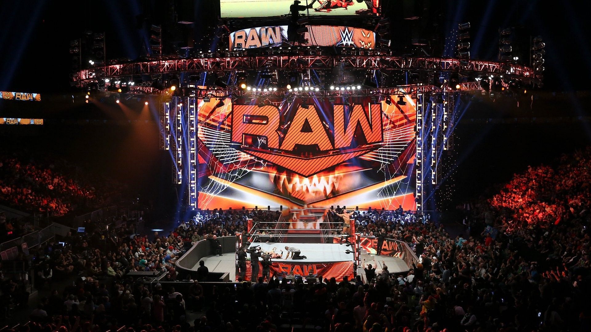 The WWE Universe packs the arena for a live RAW episode