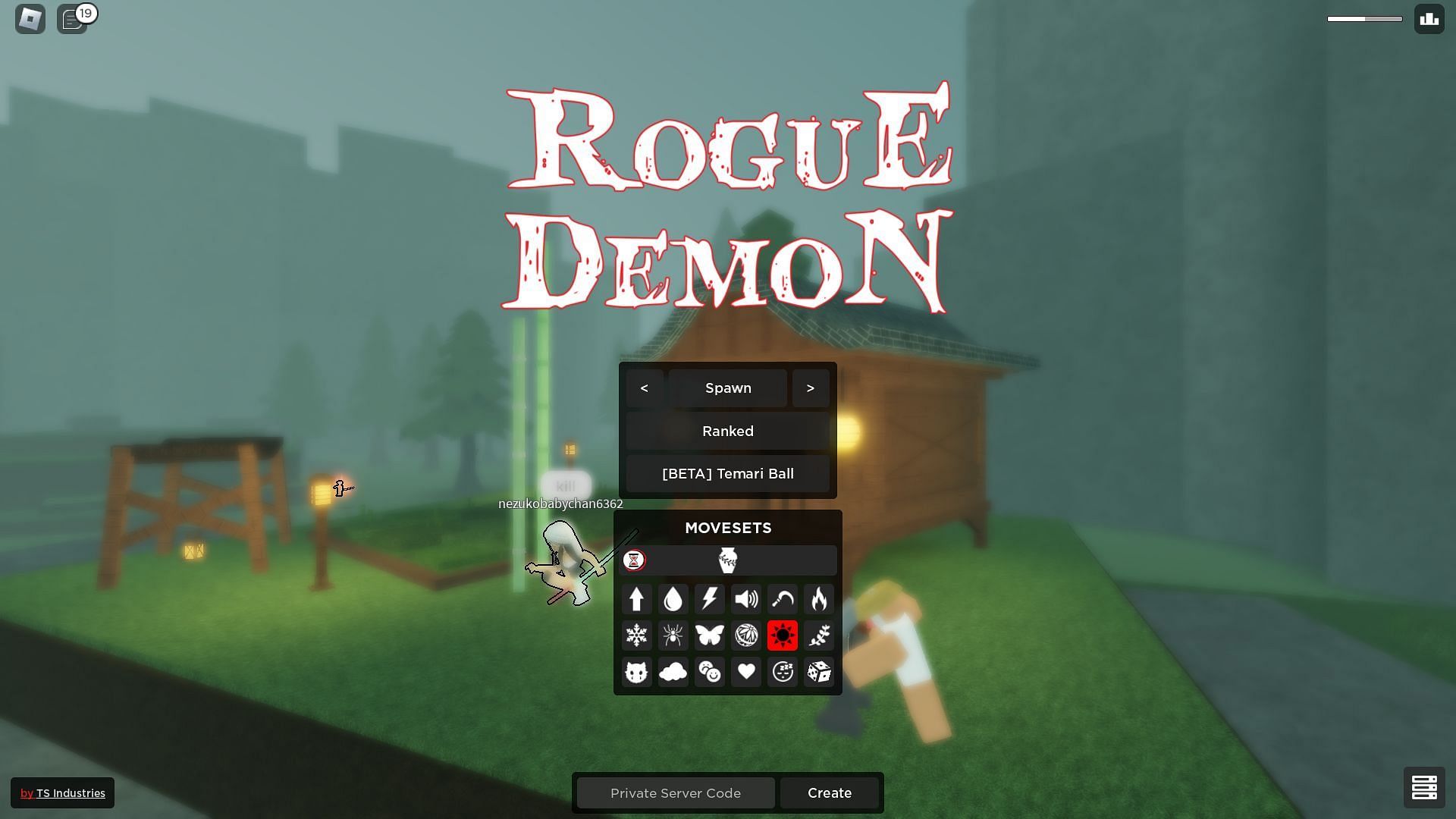 Codes in Active Rogue Demon (Image via Roblox and Sportskeeda)