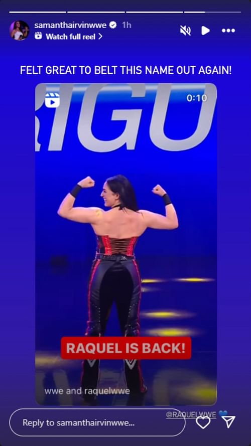 Samantha Irvin shared this on her Instagram stories.