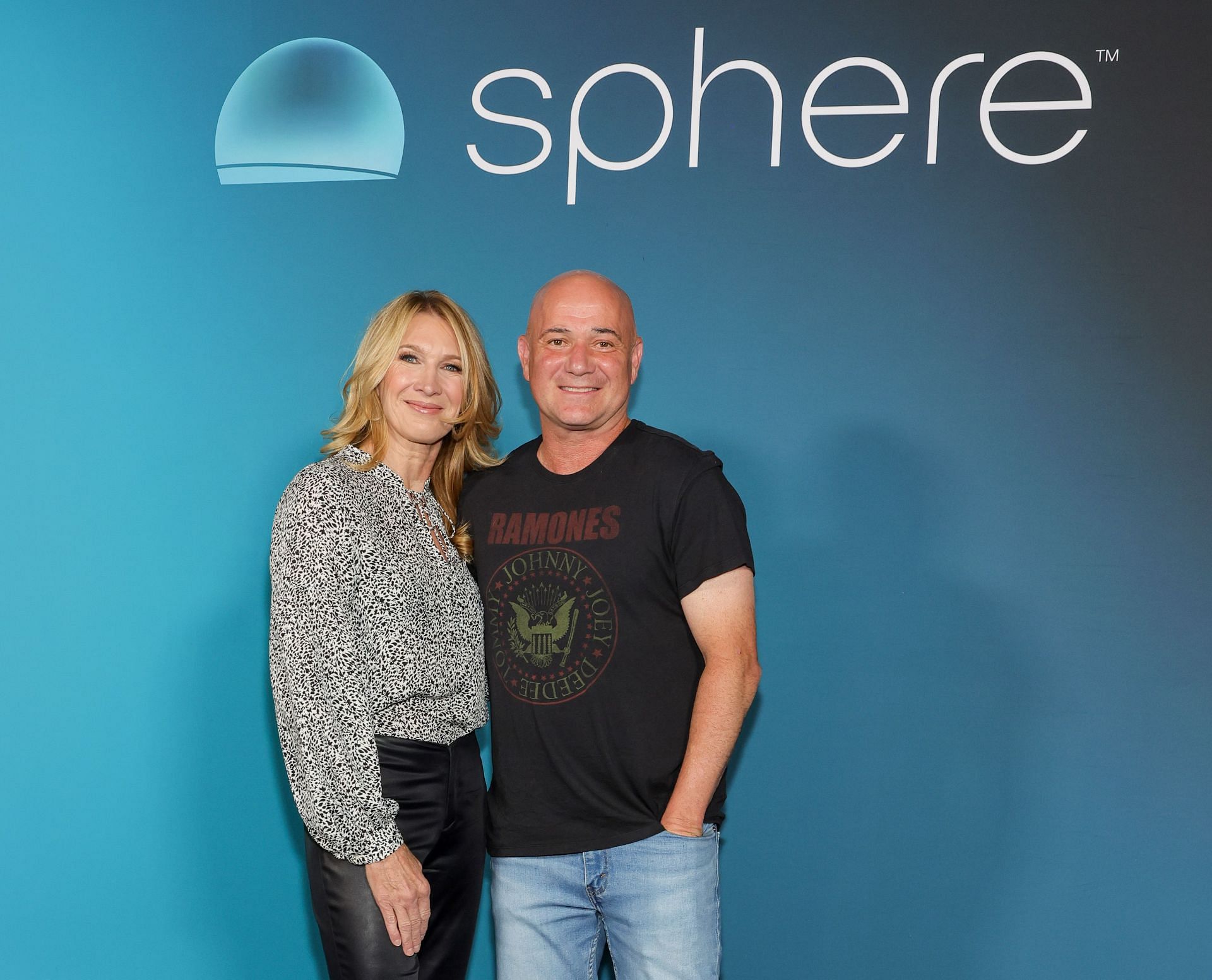 Steffi Graf with husband Andre Agassi at a 2023 event
