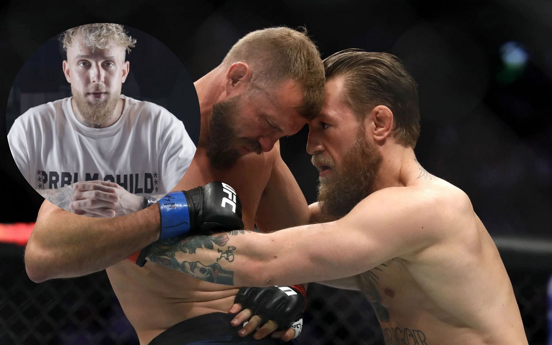Jake Paul stands with Donald Cerrone