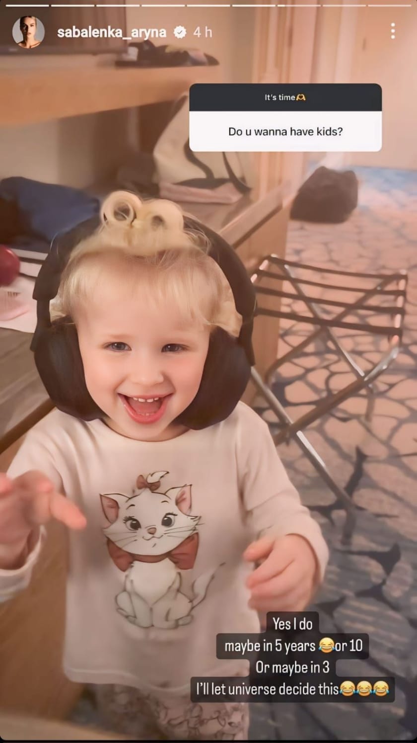 Aryna Sabalenka on possibility of having kids in future: "I'll let the