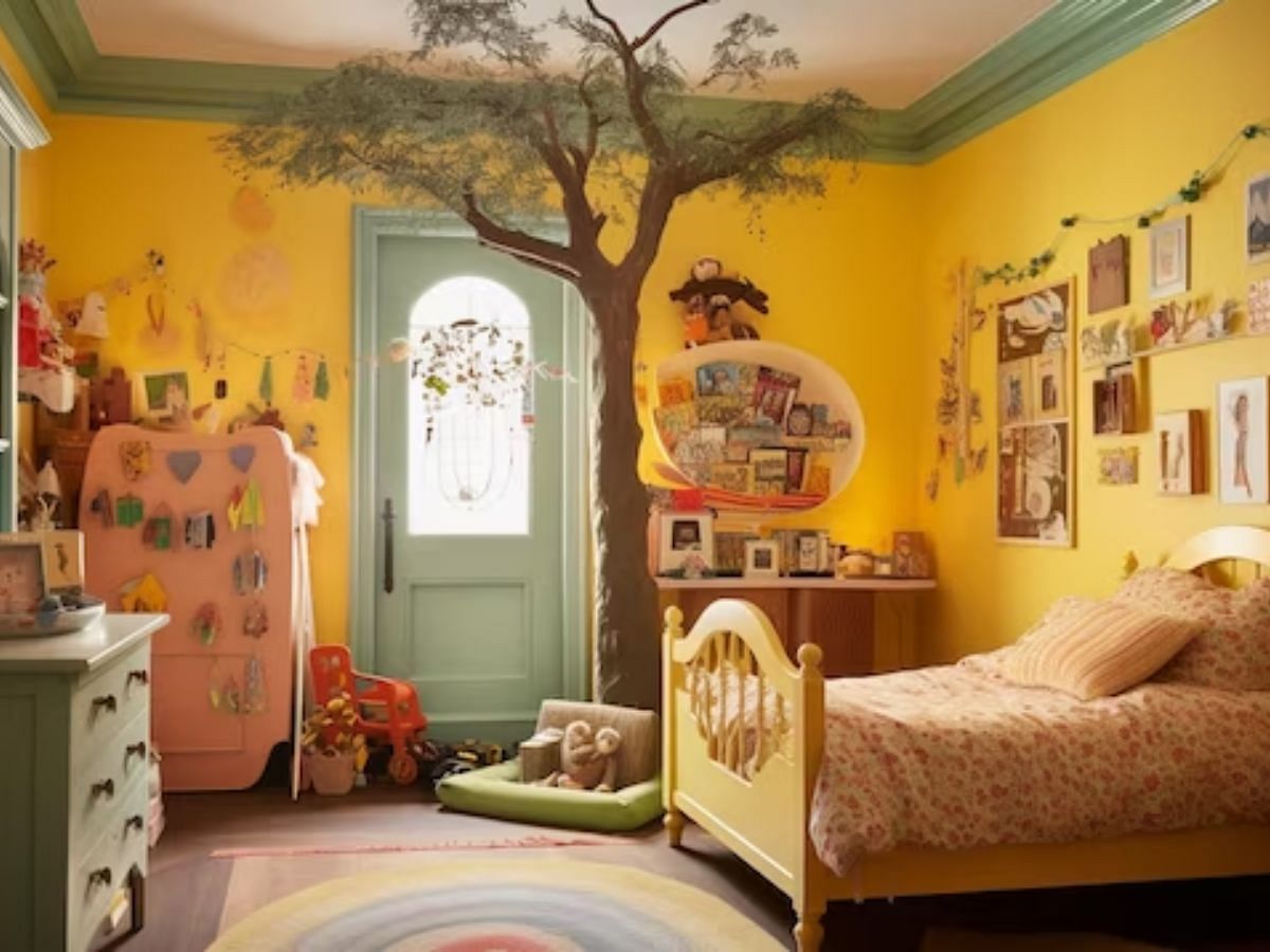 Adding color to the room is a great idea for kids&#039; bedroom design (Image via Freepik)