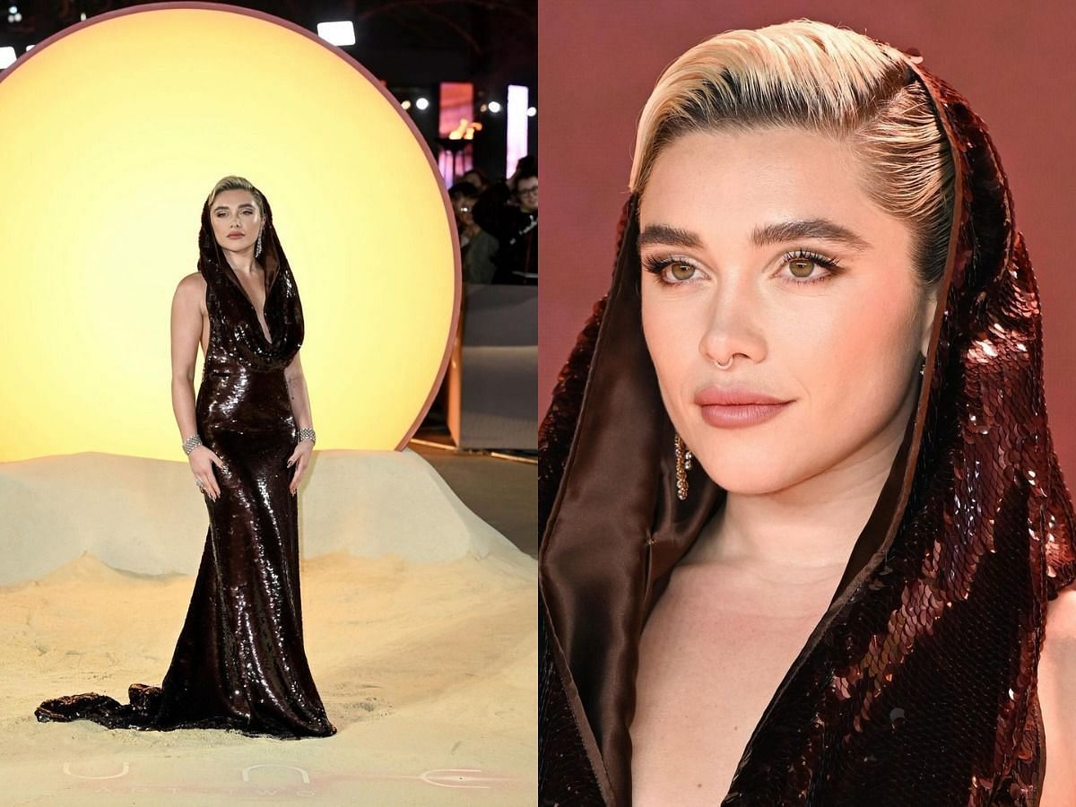 Fans swoon over Florence Pugh&rsquo;s makeup for Dune: Part Two NYC premiere (Image via Instagram/@florencepugh)