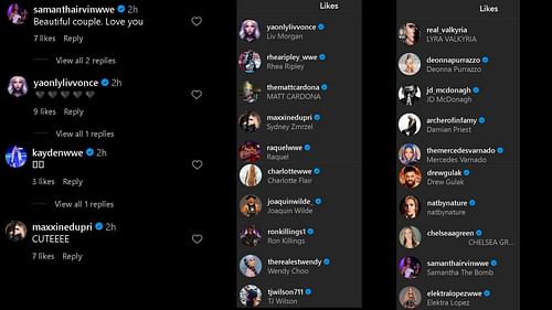 Screengrab of reactions to Xia Li's Instagram post.