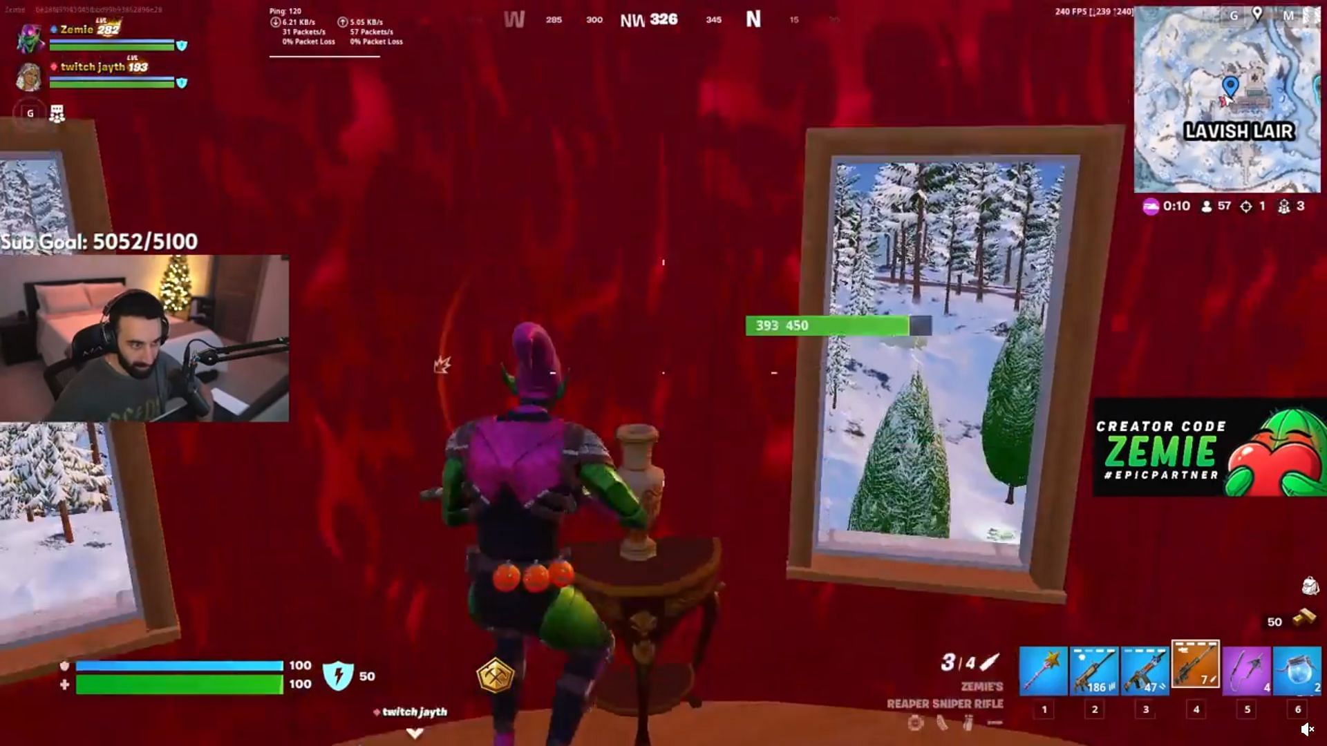 Fortnite player snipes opponent hiding in bush, community unsure if aimbot or skill
