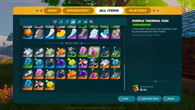How to catch Purple Thermal Fish in LEGO Fortnite