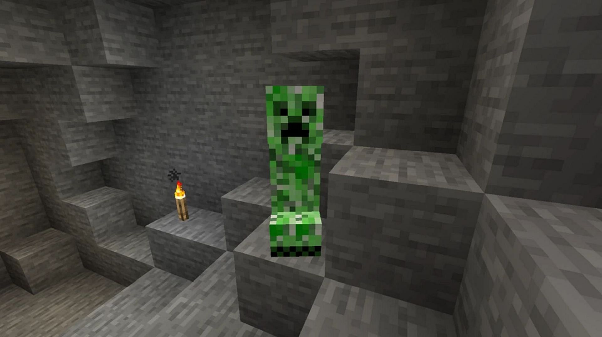 The creeper is undoubtedly Minecraft&#039;s most visible hostile mob. (Image via Mojang)