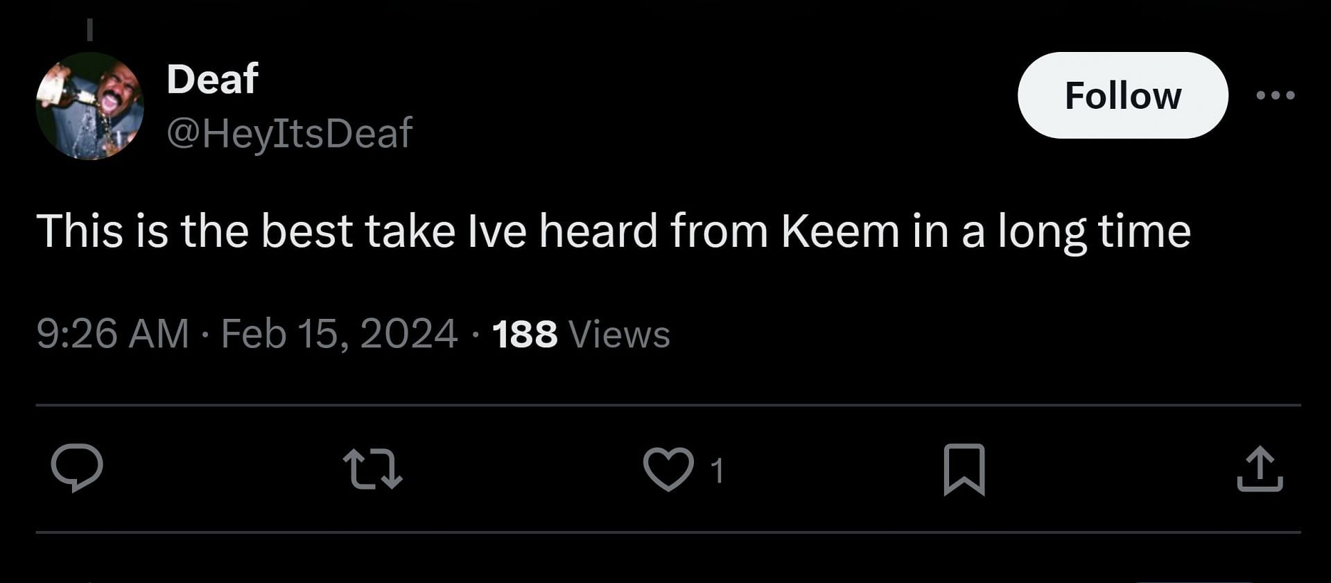 X user @HeyItsDeaf praised Keemstar (Image via X)