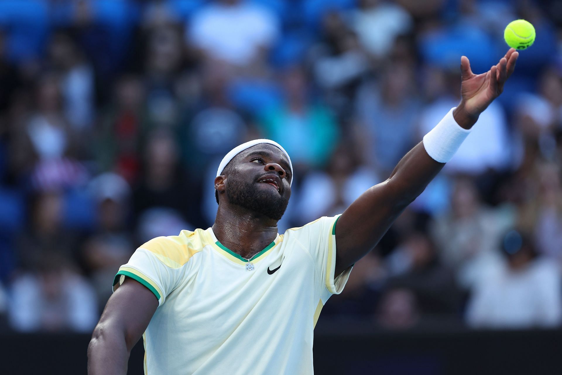 Frances Tiafoe during his second round encounter at the 2024 Australian Open - Getty Images