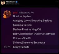 The confirmed lineup for Adin's second boxing event. (Image via X)
