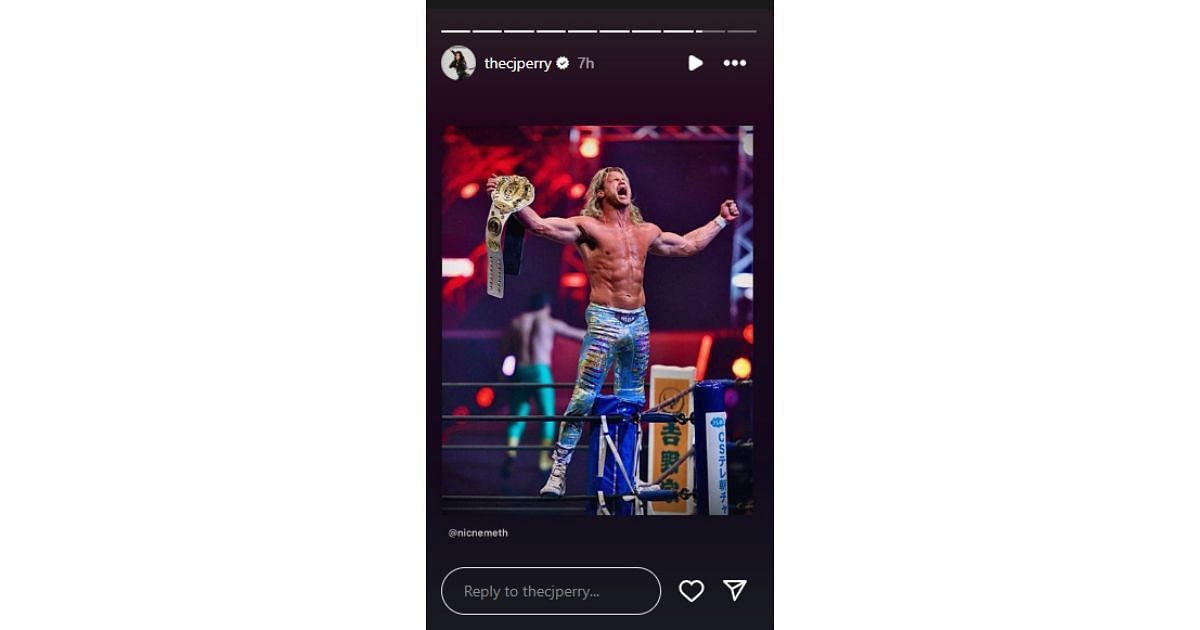 Dolph Ziggler is the new IWGP Global Heavyweight Champion [Screenshot from CJ Perry&#039;s IG Story]