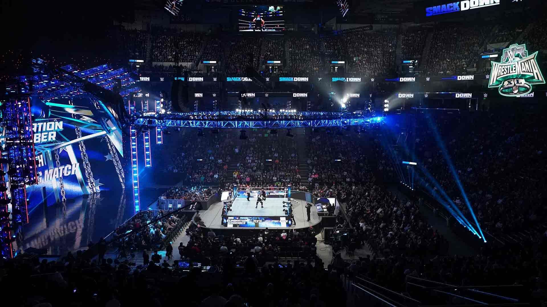 The WWE Universe packs the local arena for a live SmackDown episode